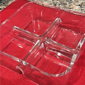 Clear Glass Divided Tray